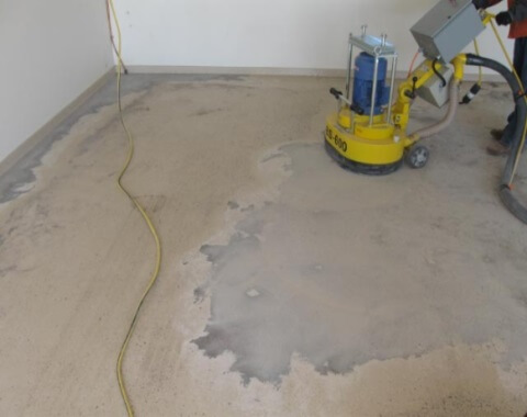 Epoxy Floor Coating Process - Ginding and Prep of floor